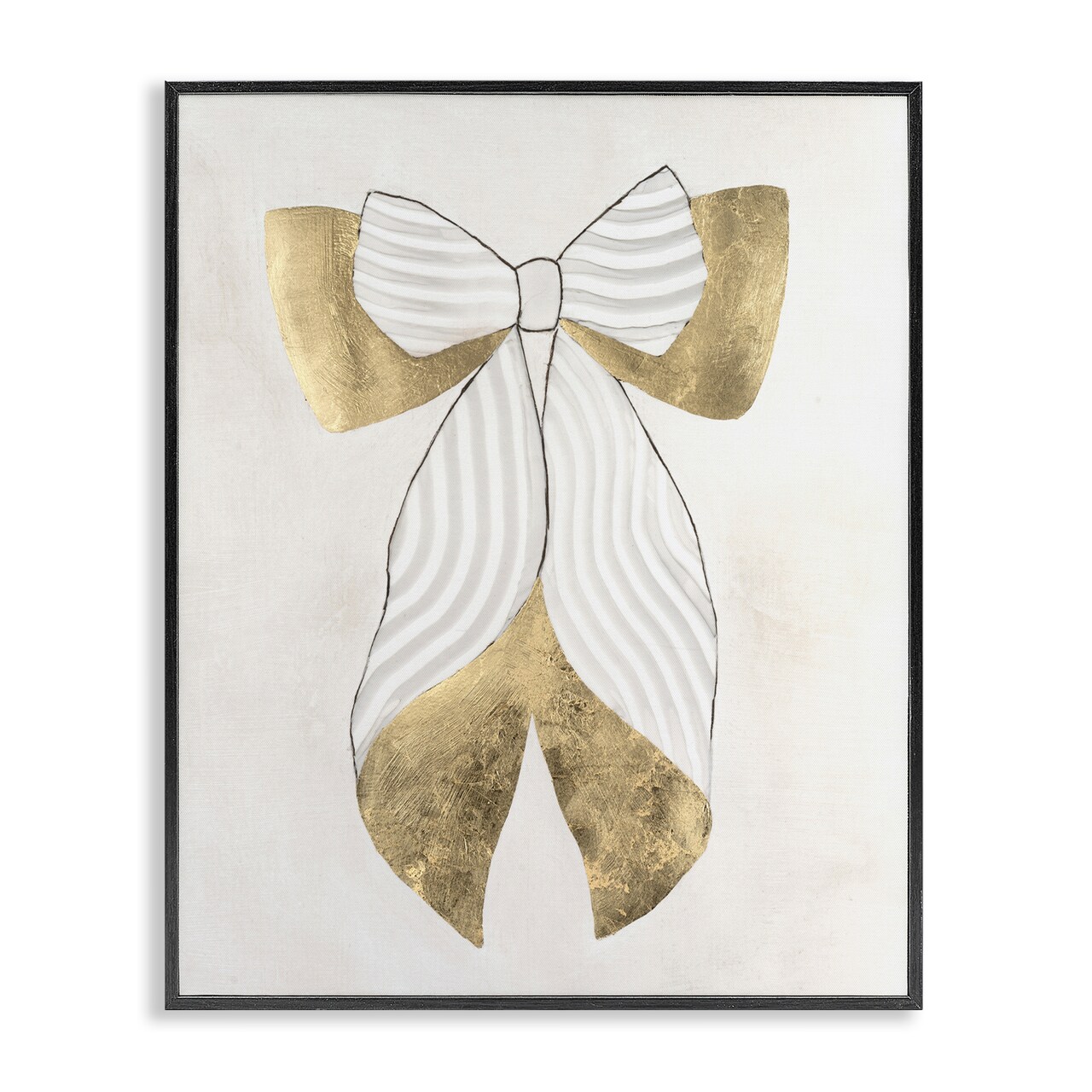 Stupell Industries Neutral Artful Bow Framed Giclee, design by Vanna Lam